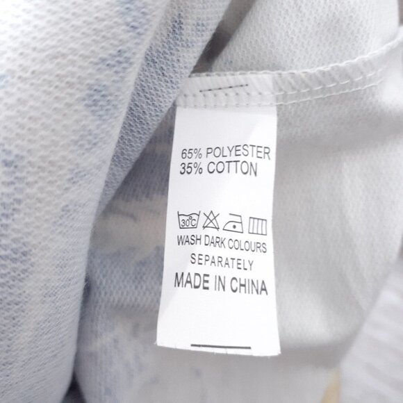 Knoeasy Mountain Scene Top L Navy Gold 423A - Picture 4 of 4